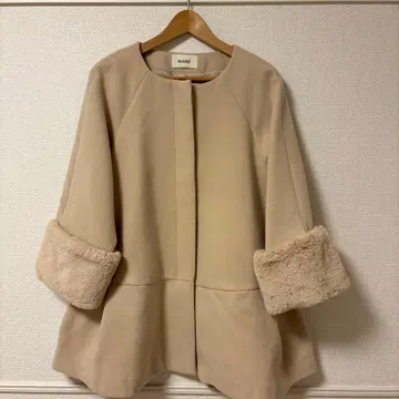 snidel 베이지 노카라 코트