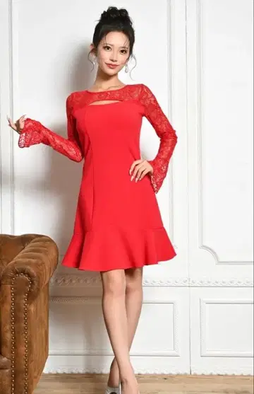 RANS 드레스 빨간색