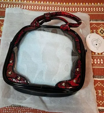 인형 활 이타백 빨검 레더풍 핸드백 숄더백