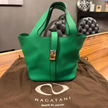 NAGATANI 그린 가죽 핸드백