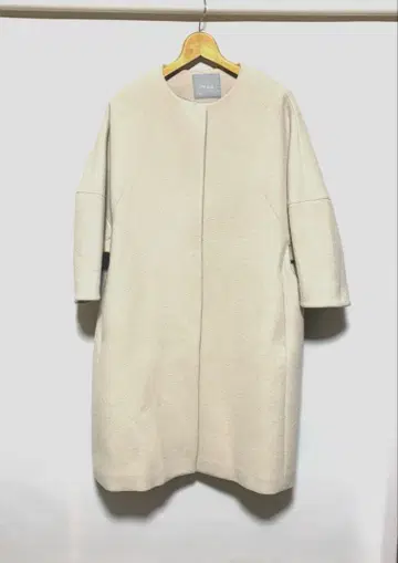 [ 23구 ] 펄 화이트 코쿤 롱 코트 8부 소매