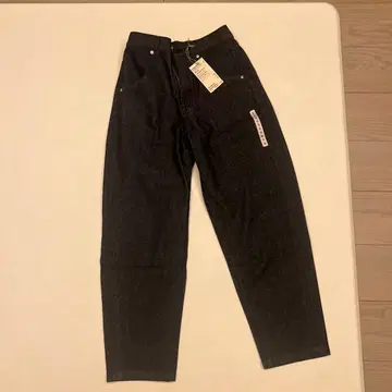 데님 배럴 팬츠 S 사이즈 다크 그레이