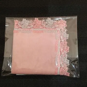 치카자와 레이스 마리에르 카세트 살몬 핑크 타월 손수건