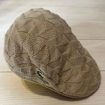 LACOSTE 헌팅 모자 베이지 뜨개질 디자인