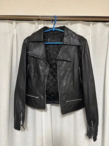 RAMPAGE 블랙 가죽 라이더 자켓