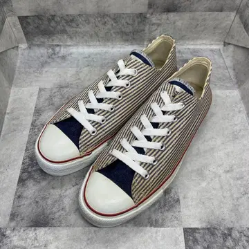 90s 일본제 컨버스 26cm 데님&히코리 로우컷