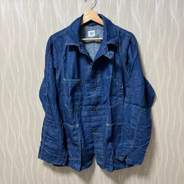 USA 포스트 오버올즈 크림슨 엔지니어 자켓 커버올 데님 L