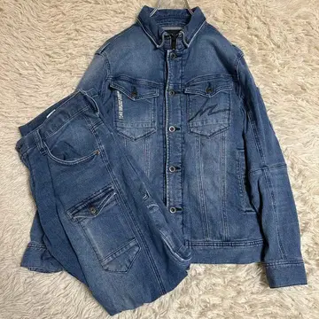 [ I'ZFRONTIER ] 아이즈프론티어 작업옷 데님 L 셋업