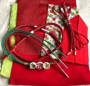 성인식용 후리소데 허리띠 등 세트 귀엽습니다!