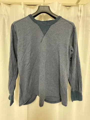 HOUSTON 네이비 V넥 긴팔 티셔츠 XL