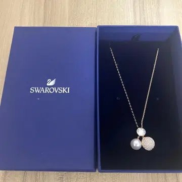 스와로브스키 목걸이 펜던트 골드 롱체인