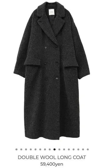 컨디션 최상 CLANE 더블 울 롱 코트 2025aw 여성용 그레이