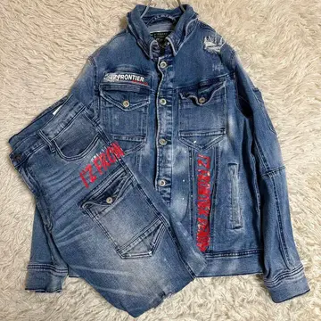 [ I'ZFRONTIER ] 아이즈프론티어 L 데님 작업복 셋업