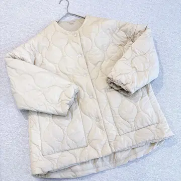 르방스풀 퀼트 자켓 충전솜 프리 사이즈 베이지