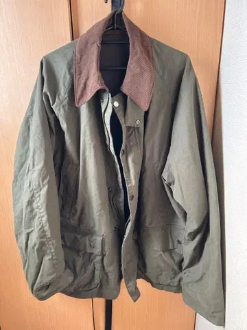 올리브 그린 코듀로이 옷깃 자켓