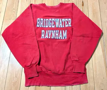 XL 90s 리버스 위브 맨투맨 칼리지 로고 레드