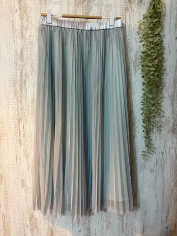 플리츠 스커트 롱