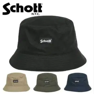 [ 택 포함 새상품 ] Schott 남성용 버킷햇 블랙