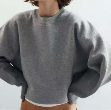 이번 시즌 25AW ZARA 자라 리브 니트 맨투맨 L