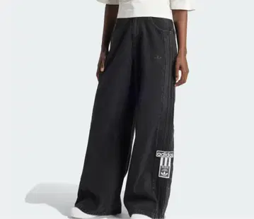 adidas 블랙 와이드 팬츠