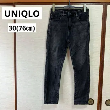 UNIQLO 유니클로 남성용 슬림핏 데님 76cm 블랙