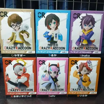 CRAZY RACCOON 스트리머 피규어 6종 세트