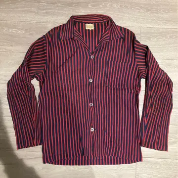 Henry Bucks 코튼 긴팔 셔츠 레드 스트라이프 50~60s