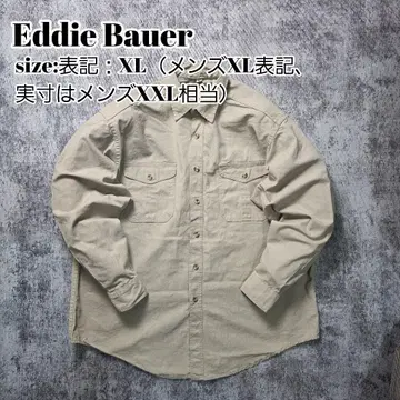 90s USA제 Eddie Bauer 두꺼운 원단 캔버스 셔츠 XL