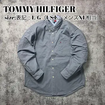 90s TOMMY HILFIGER BD 셔츠 그레이 L