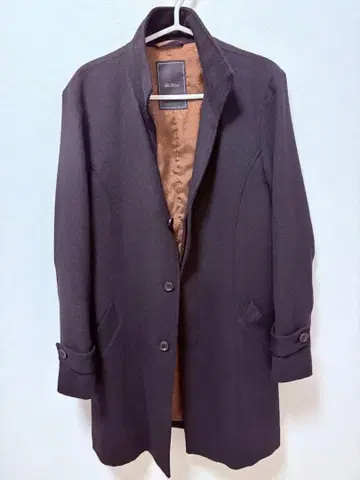 텟토무 블랙 체스터 코트 울 x 캐시미어