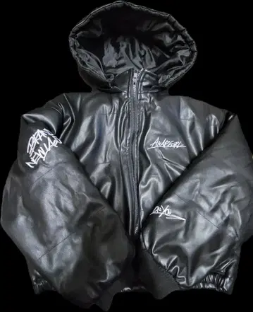 ANAPGIRL 후드 부착 가죽 자켓 S