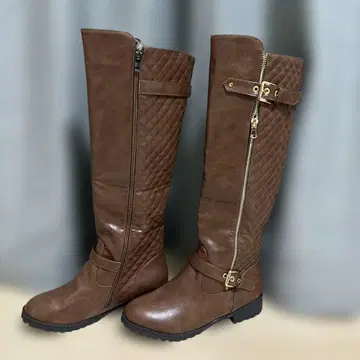 미사용 새상품 로우힐 부츠 빅 사이즈