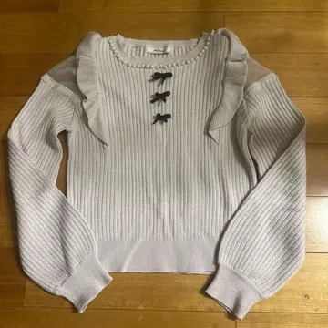 앙크루즈 리브 스웨터 핑크