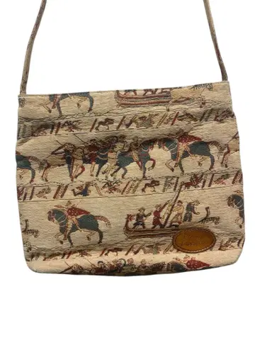 플랑드르 태피스트리 고블랑 직조 토트백 중세 패턴 구제 의류