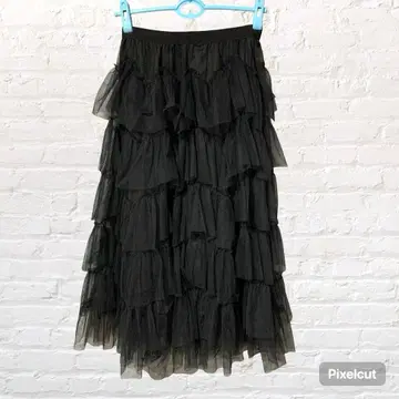 50119 미밈 셀렉 티어드 샤샤 스커트 블랙 완판템 지뢰계