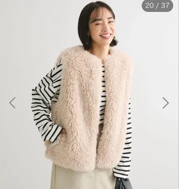 [ 새상품 ] 그린 파크 엘렌카레듀에 시프 퍼 베스트 라이트 베이지