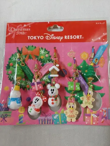 도쿄 디즈니 리조트 크리스마스 스트랩 5개 세트