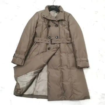 ANAYI 다운 코트 롱 페더 벨트 A라인 성숙/러블리 38