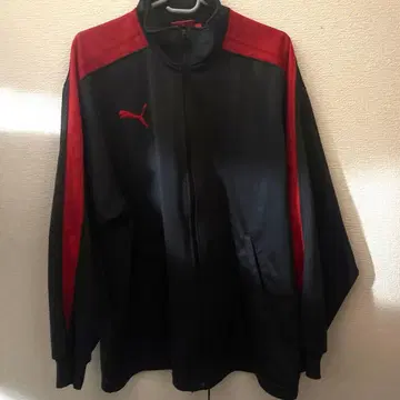 [레어] PUMA 저지 상의 자수 빅 로고 스트라이프 일본제 푸자