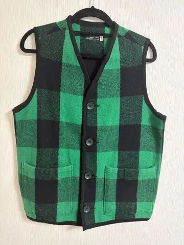 SUGAR CANE 버팔로 체크 베스트 M 사이즈
