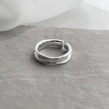 실버 반지 평치 세목 심플 반지 프리 사이즈 한국
