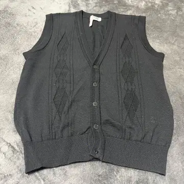 GRANDSLAM Munsingwear 블랙 다이아몬드 패턴 베스트