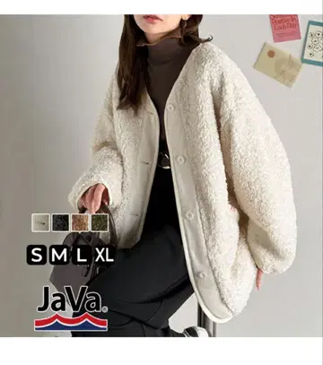 아이보리 보아 자켓 M 사이즈 미사용 새상품