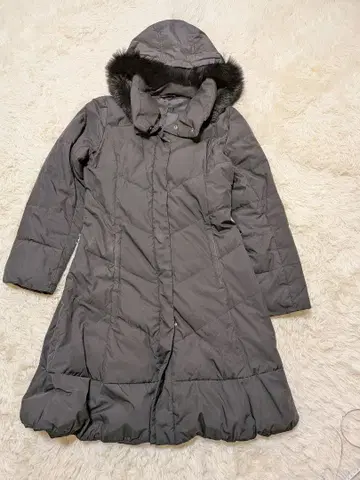 컴시즘 후드 부착 롱 다운 자켓 블랙 L 다운 페더