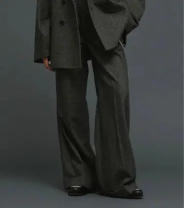 soerte 와이드 스트레이트 슬랙스 팬츠 그레이 계열 기타 사이즈 3