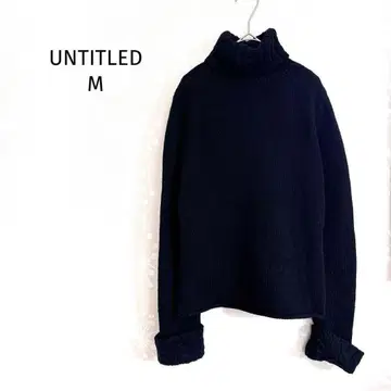 언타이틀 터틀넥 니트 모 100% 심플 블랙