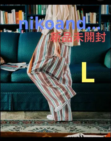 니코앤드 nikoand - 멀티 스트라이프 워크 팬츠 와이드 팬츠