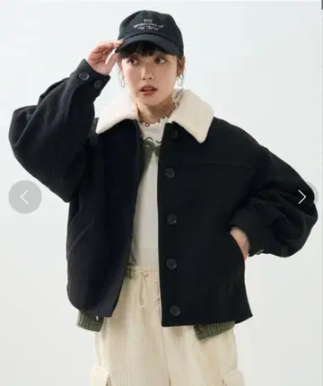 FREAK'S STORE 울리 보아 자켓 숏 코트