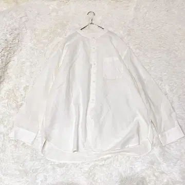 M285 [유니클로] 코튼 린넨 셔츠 긴팔 스탠드 카라 빅 사이즈