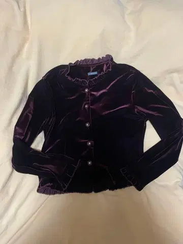 벨벳 버건디 가디건